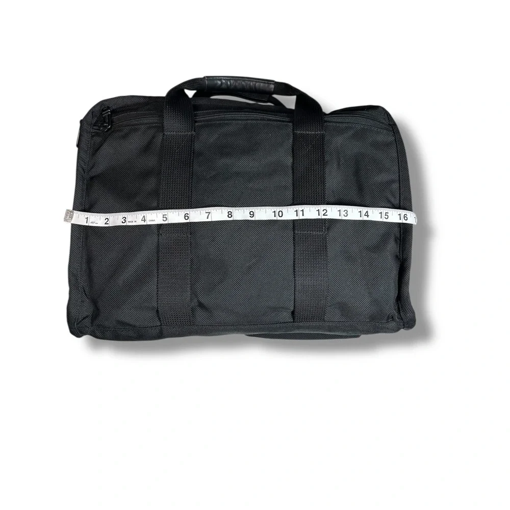 TUMI‎ Alpha Black Expandable Briefcase Messenger Bag Ballistic Nylon Laptop Vtg